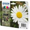 Epson - Multipack Cartuccia ink - 18 - C-M-Y-K - C13T18064012 - C-M-Y 3,3ml cad - K 5,2ml (unità vendita 1 pz.)