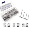 JZK Set 180 x dadi a T M3 M4 M5 kit dado con testa a martello per profili di alluminio 2020 per upgrade della stampante 3D, T nut con 4 chiavi esagonale