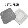 LIBEROSHOPPING Cuscino Coprisedia Mollettone imbottito con fascia elastico GRIGIO FANT.CUORE SET 2 PEZZI