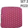 LIBEROSHOPPING Cuscino Coprisedia Mollettone imbottito con fascia elastico ROSSO FANT.CUORE SET 2 PEZZI