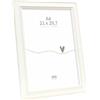 Deknudt Frames S221H1 21X29,7 Cornice portafoto, Modello Base, Legno, Bianco/Beige, 21 x 29,7 cm