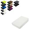 EXKLUSIV HEIMTEXTIL Lenzuolo con angoli elasticizzati in diverse misure e colori, Spugna, bianco, 140 - 160 x 200 cm