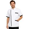 Giacca lavoro cuoco chef mezza manica estiva bianca cotone made in italy uomo - Personalizzabile con il tuo logo