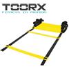 TOORX PROFESSIONAL LINE Scaletta Veloce 4,50 m con 9 Pioli e Sacca - Allenamento Agilità e Coordinazione, Colore Nero/Giallo