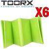 TOORX Kit Super Risparmio con 6 Materassini Pieghevoli Salvaspazio Verde Lime - cm 110x48x0,5 - ripiegato cm 27x24x4