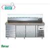 Banco pizza refrigerato 2 PORTE, +7 CASSETTI Non refrigerati, vetrina ingredienti refrigerata profonda mm 380, capacit 9 bacinelle GN 1 3 (mm 325x175), temp.+2 +8C, Ventilato, ECOLOGICO in Classe B, Gas R290, V.230 1, Kw.0,26, dim.mm.2025x800x1445h