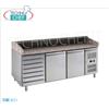 Banco Pizza Refrigerato 2 Porte, 7 Cassetti Non refrigerati, dim.mm.2020x800x1000h