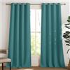 PONY DANCE Tende Oscuranti per Interni Tenda Cameretta Bambini Termiche con Anelli Decorazioni Curtains Salotto Moderne per Soggiorno 2 Pezzi L 140 x A 240 cm, Sea Teal