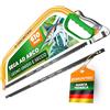 GRÜNTEK Sega ad Arco 610 mm MARLIN - Seghetto per Legno Fresco e Asciutto, Rami Spessi e Tronchi - Sega Professionale per Giardinaggio, Carpenteria, Falegnami e Guardaboschi.