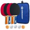 Schildkröt Donic-Schildkröt Set da Ping Pong Hobby per 4 Giocatori, 4 Racchette, 5 Palline, in Una Borsa Transportabile, 788603