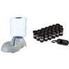 Amazon Basics Sacchetti per bisogni dei cani, con dispenser e clip per guinzaglio,300 unità & Distributore di acqua per animali domestici, Piccolo