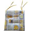 LIBEROSHOPPING Cuscino Coprisedia 4 PUNTI imbottito con laccetti COUNTRY giallo 2 pezzi