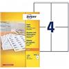 Avery Laser Labels, White 105 x 148,5mm DP004 400ST