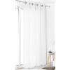 Linder 0170/10/375FR - Tendaggio in Lino con Occhielli, 145 x 260 cm, Colore: Bianco