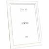 Deknudt Frames Cornice portafoto Basic, Bianco con Nero, Legno, 20 x 30 cm