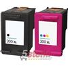 BIPACK CARTUCCE XL COMPATIBILI CON HP 300XL NERO CC641EE + COLORE CC644EE - NO-NAME