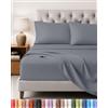 Utopia Bedding Set Lenzuola Letto 4 Pezzi, 180x200cm, Grigio