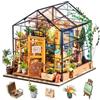Rolife Casa di Bambole in Legno Casa in Miniatura Kit con LED Creativo Compleanno Regali di Natale Per Adulti-Cathy's Flower House