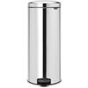 Brabantia Pedal Bin Newicon Pattumiera a Pedale, Secchio Interno in Metallo, Inox Lucido, 30 lt