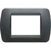 BTicino Placca 3 posti Acciaio Scuro Antracite Bticino Living L4803PA
