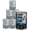 Dehner Wild Nature - Cibo per cani di montagna, senza cereali, senza zucchero, per cani adulti, salmone/pollo, 6 barattoli da 400 g (2,4 kg)