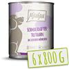 MjAMjAM - cibo umido premium per cani - gustoso tacchino con deliziose carote, confezione da 6 (6 x 800 g), senza cereali con carne extra