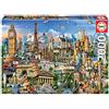 Educa - Puzzle da 2000 pezzi per adulti | Simboli dell'Europa | Misura approssimativa assemblato: 96 x 68 cm | Da 14 anni (17697)