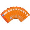 Oxford 100050380 - Quaderno scolastico, A5, lineatura 7 a quadretti, 7 mm, 32 fogli, carta ottica 90 g/m², confezione da 10 pezzi, colore: Arancione