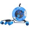 as - Schwabe Set da campeggio Duo, CEE da campeggio + cavo di prolunga CEE a 3 poli, cavo di prolunga da 1,5 m, cavo in gomma da 25 m e cavo di prolunga + spina CEE, indicatore di tensione Powerlight,