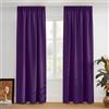 PONY DANCE Tende Termiche Isolanti per Interni Tenda Oscurante Camera da Letto Moderne per Soggiorno Curtains per Salotto Eleganti con Fettuccia 2 Pezzi 140x245 CM, Viola