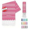LeStoff Telo hammam, Asciugamano ospiti, 100% cotone bio, 50x100 cm, Fucsia