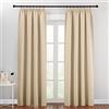PONY DANCE Tende Termiche Isolanti per Interni con Fettuccia 2 Pezzi 140x200 CM Tenda Oscurante per Soggiorno Eleganti Curtains Finestra Decorazione, Beige
