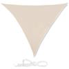 relaxdays Tenda a Vela Triangolare, Idrorepellente, Anti UV, Corde di Supporto, Terrazza e Giardino, 3x3x3 m, Beige