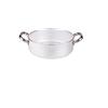 Baldassare Agnelli Pentole Agnelli PCMX0634 Casseruola Bassa in Alluminio con 2 Maniglie, Inox, 34 cm