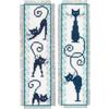VERVACO Kit Punto Croce Segnalibri Contato Kit SEGNALIBRI Gatti ALLEGRI Set da 2 Segnalibri Punto Croce da Ricamare 6 x 20 cm Set Fai da Te Creativo Adulti Ricamo Accessori per Lavoretti Creativi