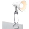 Briloner Leuchten - luce a pinza, lampada a pinza, 1x E14, max. 8 watt, con cavo con interruttore incluso, testina spot orientabile e rotante, in metallo, cromo bianco, 305x110x130mm