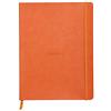 RHODIA 117564C - Quaderno morbido Tangerine - 19X25cm - Puntinato DOT - 160 pag. - Carta Clairefontaine Avorio 90g/m² - segnalibro, chiusura con elastico - COPERTINA Simil Cuoio