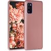 kwmobile Custodia Compatibile con Samsung Galaxy A41 Cover - Back Case Morbida - Protezione in Silicone TPU Effetto Metallizzato oro rosa metallizzato