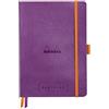 RHODIA 117770C - taccuino mOrobido Goalbook VIOLA - A5 14,8X21cm - Quadretti piccoli - 240 pag. - Carta Clairefontaine AvOroio 90g/m² - 2 nastri, chiusura con elastico - Simil Cuoio
