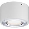 Paulmann 79708 Plafoniera LED Argun tonda orientabile incl. 1x4,8 Watt dimmerabile alluminio spazzolato lampada per soggiorno metallo 3000 K