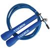 TOORX PROFESSIONAL LINE Corda da salto veloce in acciaio con manopole in plastica azzurre, lunghezza regolabile