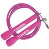 TOORX PROFESSIONAL LINE Corda da salto veloce in acciaio con manopole in plastica fucsia, lunghezza regolabile
