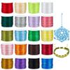 PH PandaHall 20rolls 20 Colori 1mm Filo di Nylon per Braccialetto Intrecciato Filo Nylon per bigiotteria Filo per Nodo Cinese Cordone, Circa 30m / Rotolo