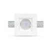 V-TAC VT-765 3651 PORTAFARETTO QUADRATO IN GESSO DA INCASSO PER LAMPADINE GU10