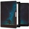 kwmobile Custodia eReader Compatibile con Kobo Aura Edition 1 Cover - eBook Reader Flip Case - blu/grigio/nero - Natura e spazio