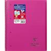 Clairefontaine Koverbook 596808C - Quaderno a spirale, formato A4+, 22,5 x 29,7 cm, 160 pagine a righe staccabili, con margine, carta bianca da 90 g, copertina in polipropilene