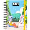 Grupo Erik Quaderno Appunti A5 BT21 - Taccuino con Anelli Bullet Journal Puntinato con Tasca Interna e Copertina Rigida, 180 Pagine | Scuola Cancelleria, Diario Personale BTS Gadget