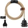 Hoopzi - Bala - Cavo Elettrico Tessuto - 36 Colori - 4,5 Metri - Portalampada E27 con interruttore - Lampade a Sospensione - Colore Corda