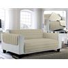 Italian Bed Linen Elegant Copri Divano Trapuntato in Microfibra Anallergica, Doubleface, Tortora/Panna, 1 Posto