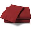Heckett Lane - Lenzuolo 100% cotone percalle 160 x 260 cm, colore: Rosso